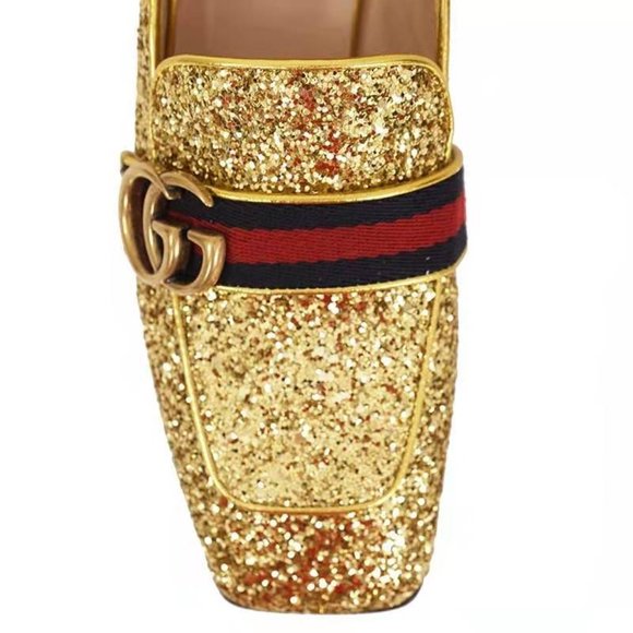 Gucci glitter peyton loafer pump - Picture 2 of 9